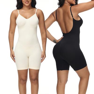 Shapewear Bodysuit für Damen Nahtlos Rückenfrei Bauchkontrolle Bodysuits Body Shaper Jumpsuits Tanktops