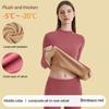 Winter Women's Set Ultra Thick Thermal Underwear Women Stand Collar Seamless Warm Lingerie  Long Sleeve Bottoming Thermal Clothing Sets