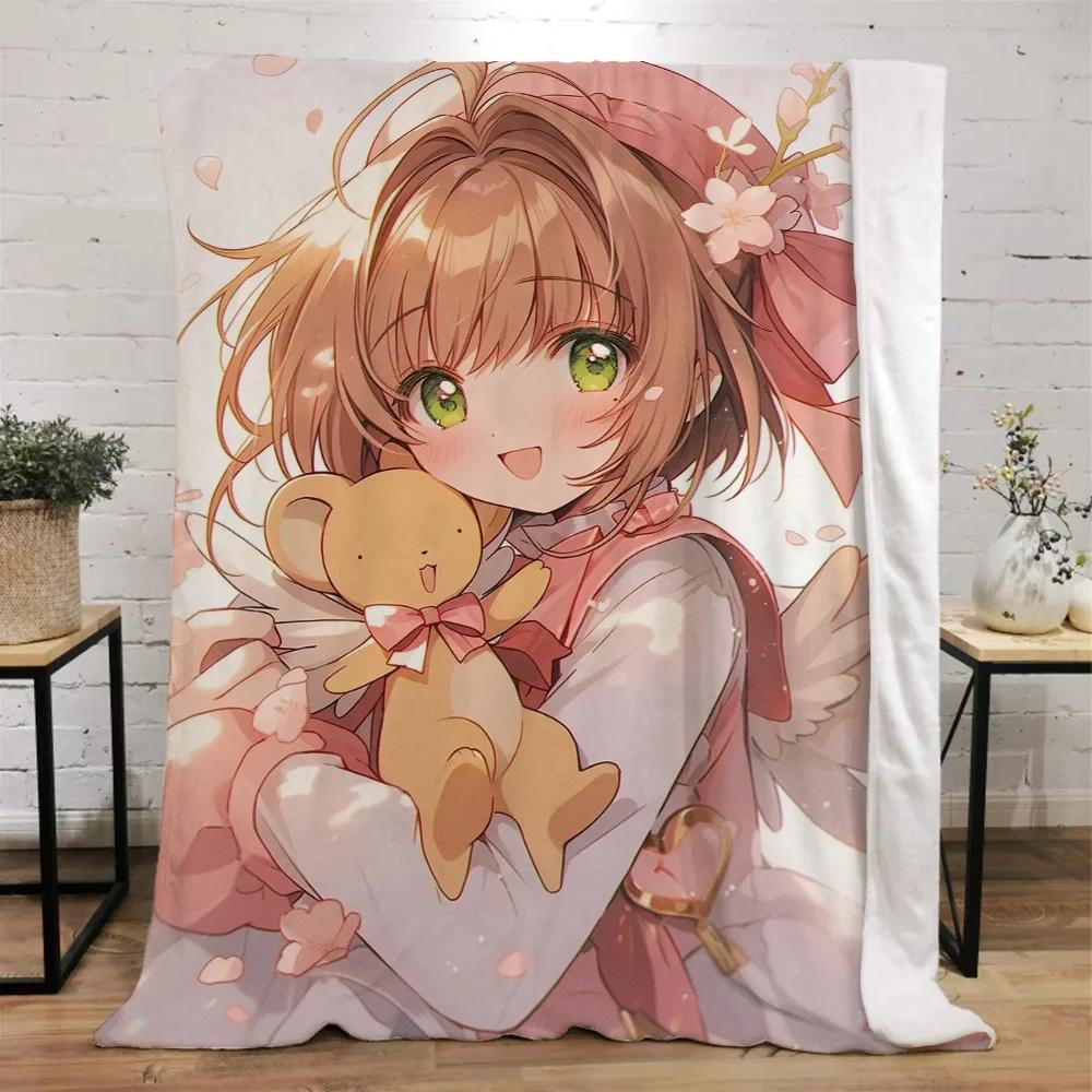 

Cardcaptor Sakura Beach Towel Designer Blanket for Sofas Sofa Blanket King Size Home and Decoration Knitted Plaid Bed Throw 75x90cm