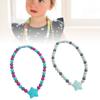 2pcs Sensory Necklaces 19.69in Silicone Necklace Adjustable Strap Fashionable Sensory Toy for Children