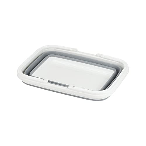 PEARL METAL Kitchen Mate HB-6357 Multi-Basket Bucket, Square, Foldable, Gray