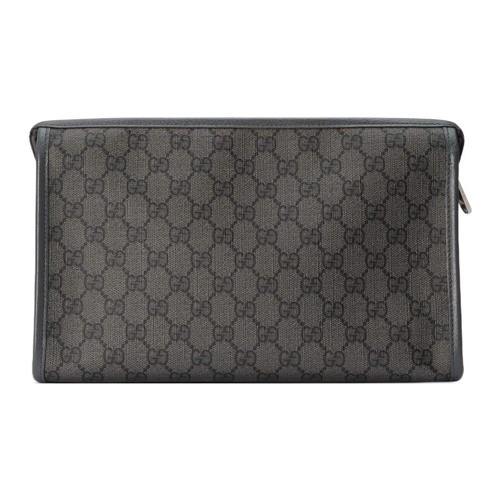Gucci GG Supreme Canvas Ophidia Large Zip Pouch Clutch Bag For Unisex Daily Use
