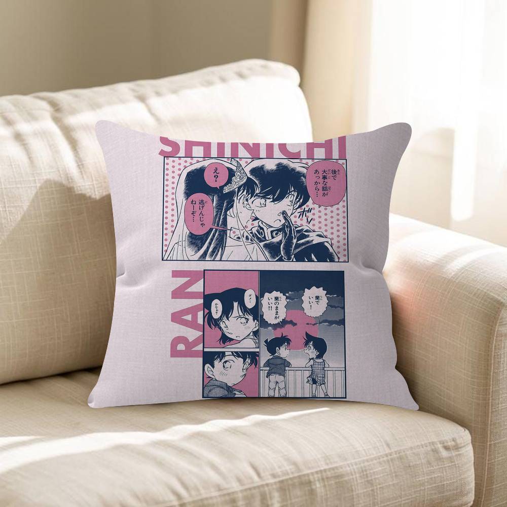 DDetective CConan Personalized Pillow Cover Kids Bedroom Wild Party Decor Pillowcase Kid Birthday Shower Gift