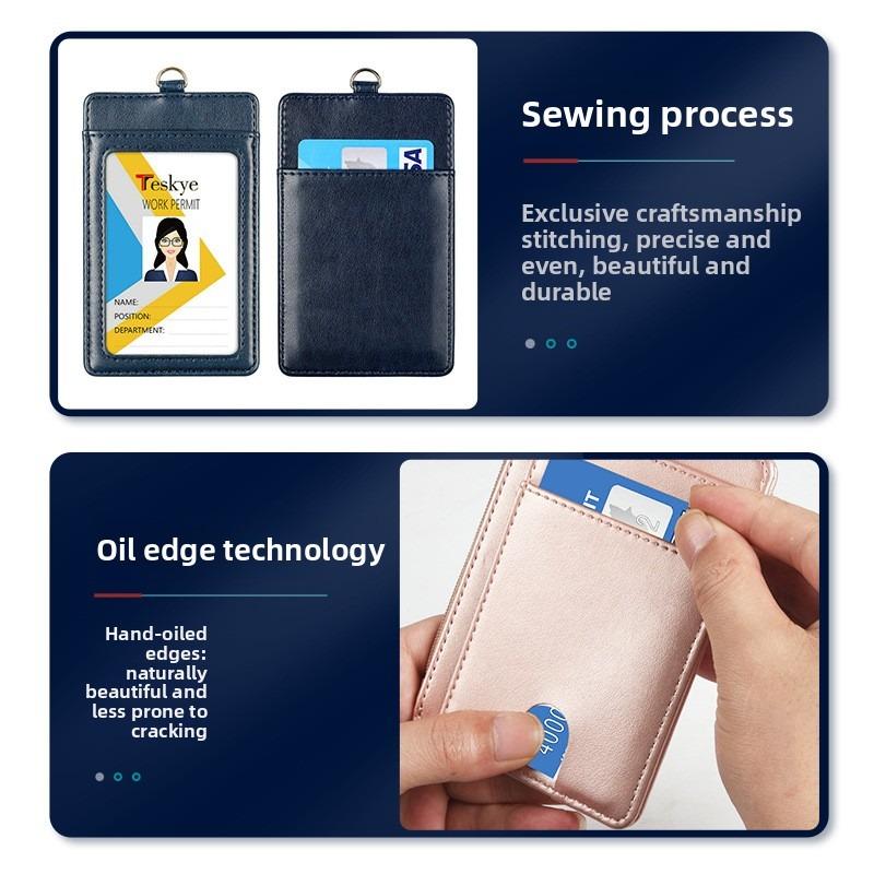 Card Bag, Card Cover, Change Bag, Women's High-end Wallet, Badge with Lanyard, Multi-card Position, Simple Anti-degaussing Card Bag.