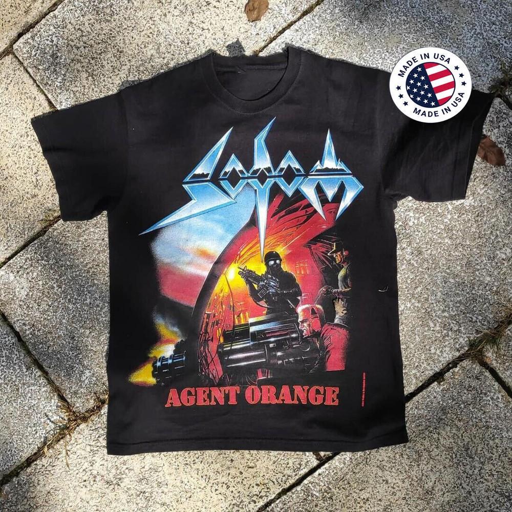 Футболка Sodom Agent Orange Унисекс 100% Хлопок Футболка Все Размеры S-2345XL Унисекс Футболка XXL
