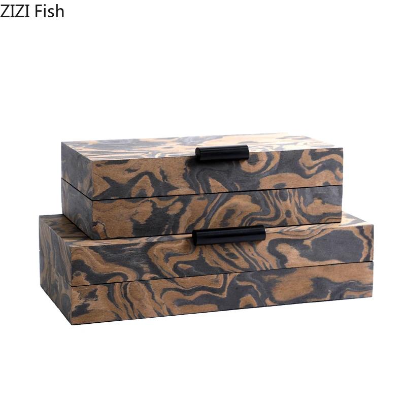 Auspicious Clouds Texture Jewelry Boxes Rectangle Cosmetic Jars Dresser Table Desk Decoration Exquisite Jewelry Storage Jar