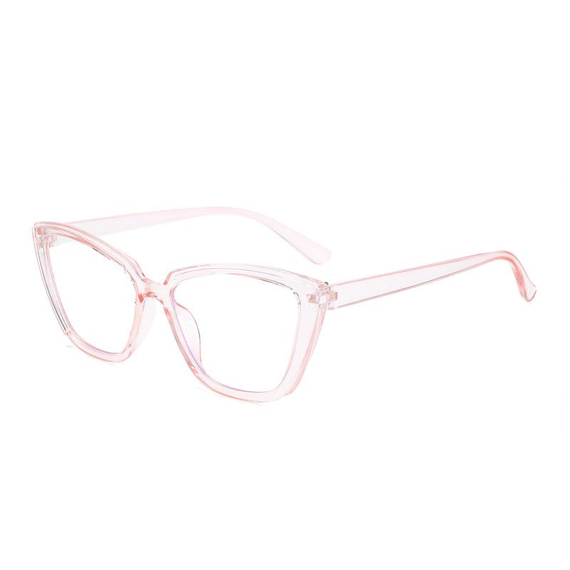 Großer Rahmen Einfache Blaulichtfilter Katzenaugenbrille Modischer Schlichter Leichter Brillenrahmen Schildpatt Leopardenmuster Flache Brille