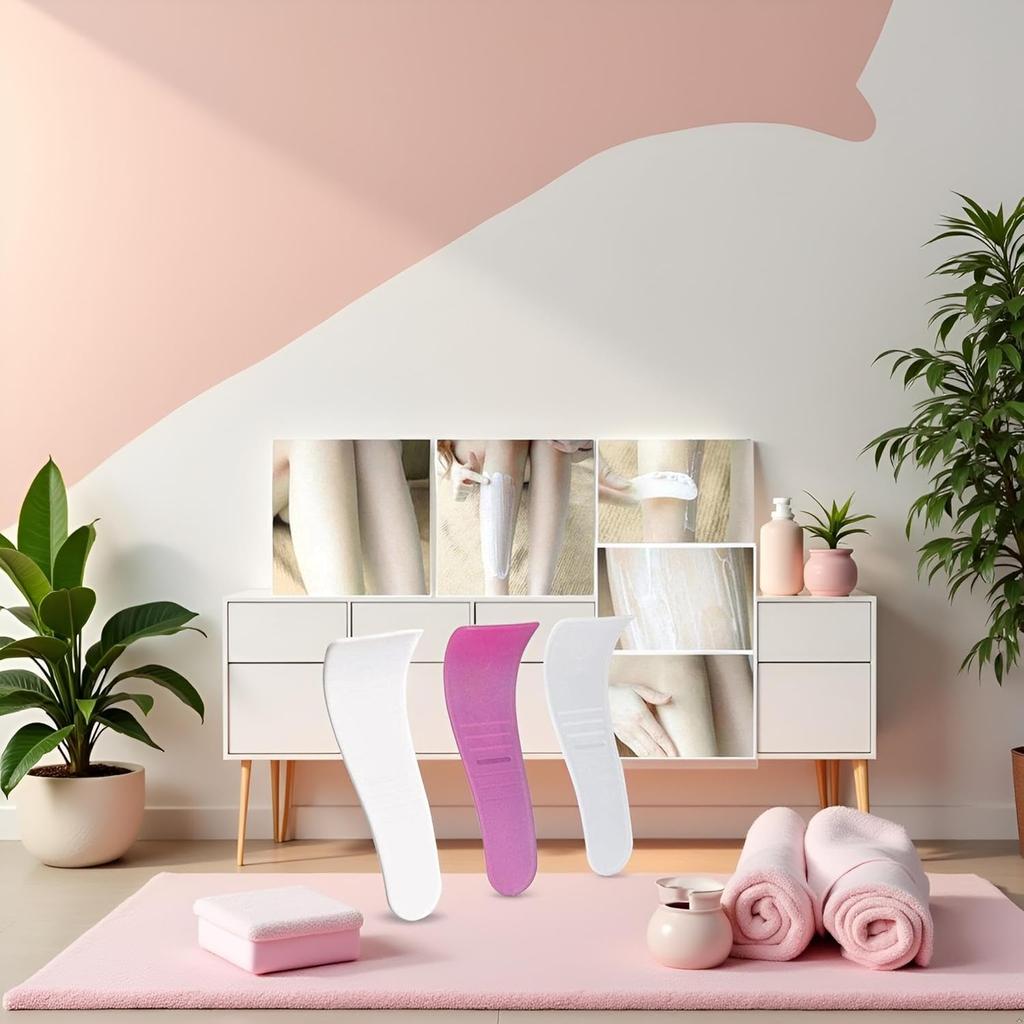 Portable Hair Wax Removal Spatulas, 5Pcs Random Colors, Non-Stick Wax Applicator, Reusable Scraper, Hard Wax Sticks