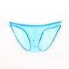 Men Sexy See-Through Mesh Solid Color T-Back Thong Briefs Low Rise Underwear