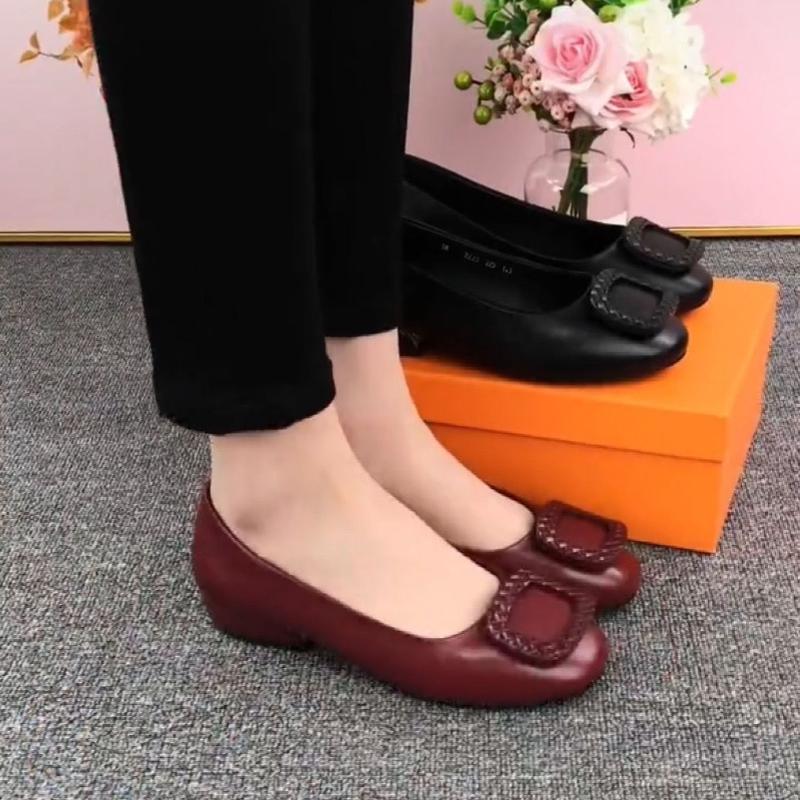 Ženy Ploché Boty Nová Móda Neformální Jednobarevné Nazouváky Dámské Jarní Čtvercový podpatek Vysoká kvalita Pohodlná Party Bota Zapatos Mujer