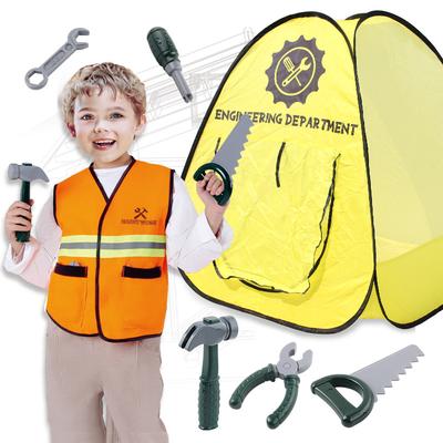 Stem Kids Cosplay Diy Tent, Engineering Repair Station Vest Tent Set Indoor Outdoor Toys