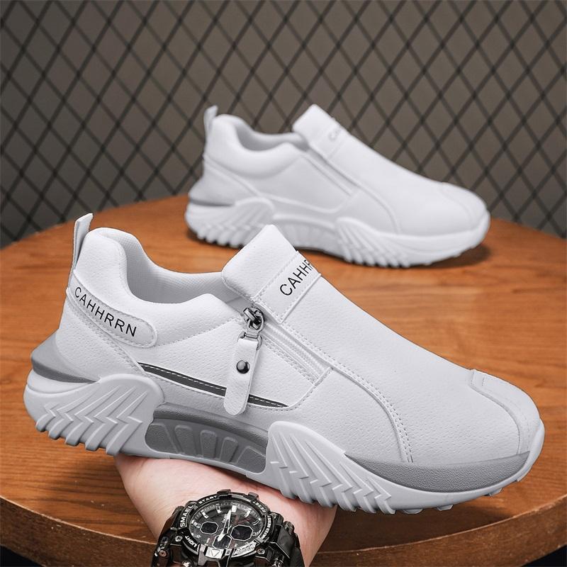 2026 New Breathable Men's Sports Work Shoes Slip-On Anti-Slip Wear-Resistant Casual Shoes Thick Bottom Labor Protection Sneakers