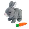 Electric Plush White Rabbits Toy Fluffy Educational Interactive Bunny Toys Suitable for Haunted House Decoration