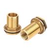 1/2 Stück Messing Gewindeverbindungsstücke Mit Gummidichtungen G3/8" x G1/2" Für Regentonnen Tanks Und Behälterinstallationen