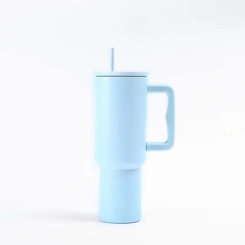 40oz 4th Generation Insulated Tumbler with Handle and Straws Lid Stainless Steel Coffee Tumbler Mug Vacuum Cup Keep Ice and Cold