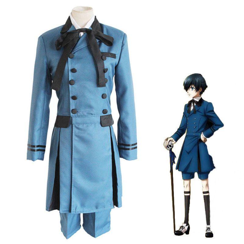 Black Butler Ciel Phantomhive Cosplay Costume Full Set Halloween Carnival Unisex