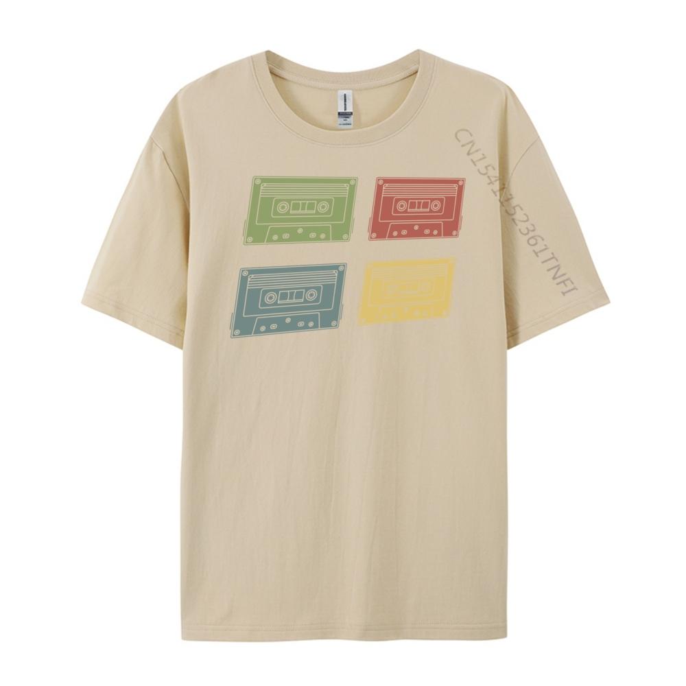 Retro 1980s 80s Music Lover Mixtape Cassette Designer Clothes Unisex Tshirts Unisex Printed Tee Shirts for Men