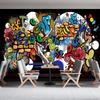 3d Graffiti Wallpaper Large Fashion Graffiti Wall Paper Gym Club Bar Cafe Murals Home Decor