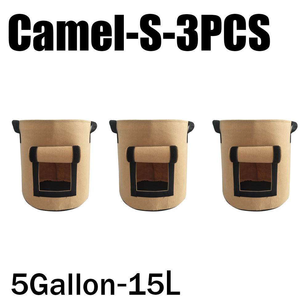 3Styles Felt Plant Grow Bags Nonwoven Fabric Garden Potato Pot Greenhouse Vegetable Growing Bags Moisturizing Vertical Tools