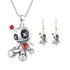 Trendsetting Voodoo Doll Jewelry Set Enigmatic Voodoo Doll Fashion Necklace And Earrings Set For Edgy Accessorizing