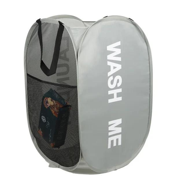 Durable Folding Simple Laundry Basket Largewashable Clothes Toy Storage Organizer Fashionmesh Breathable Bathroom Accessories
