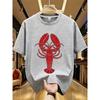 T-Shirt Französische Küste T-Shirt Herren Damen Sommer Baumwolle Kurzarm T-Shirt Oversized Rundhals T-Shirt