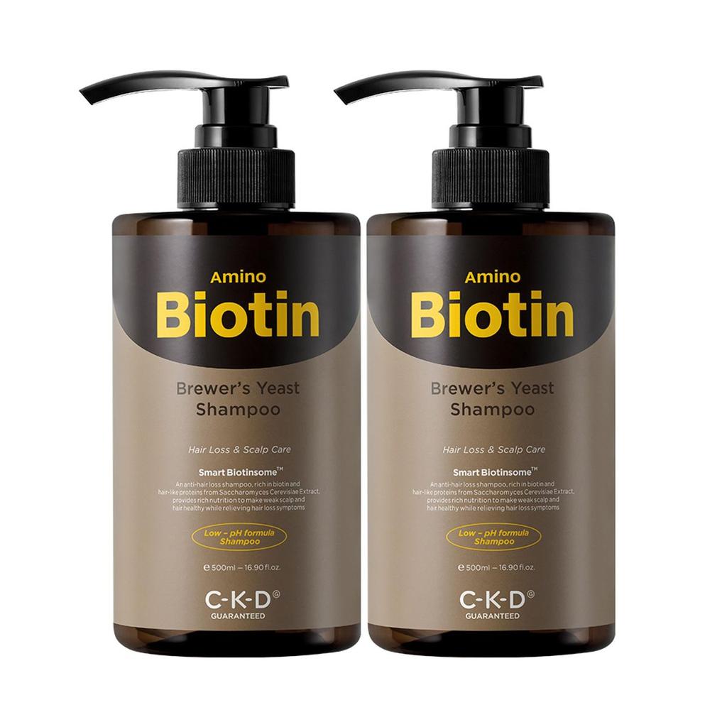 Amino Biotin Brewer's Yeast Shampoo 500ml 2 Bottles