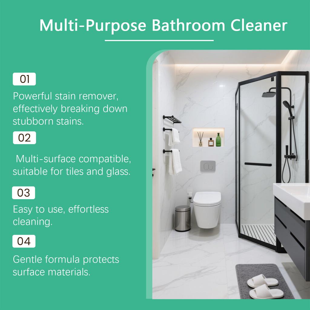 Multipurpose Bathroom Decontamination And Descaling Agent Suitable For Tiles, Bathtubs And Glass Gentle Decontamination Cleaner120ml