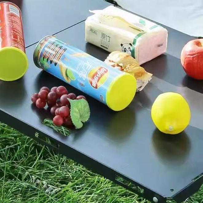 Adjustable Carbon Steel Outdoor Folding Table for Camping, BBQ, Picnic, and Tea