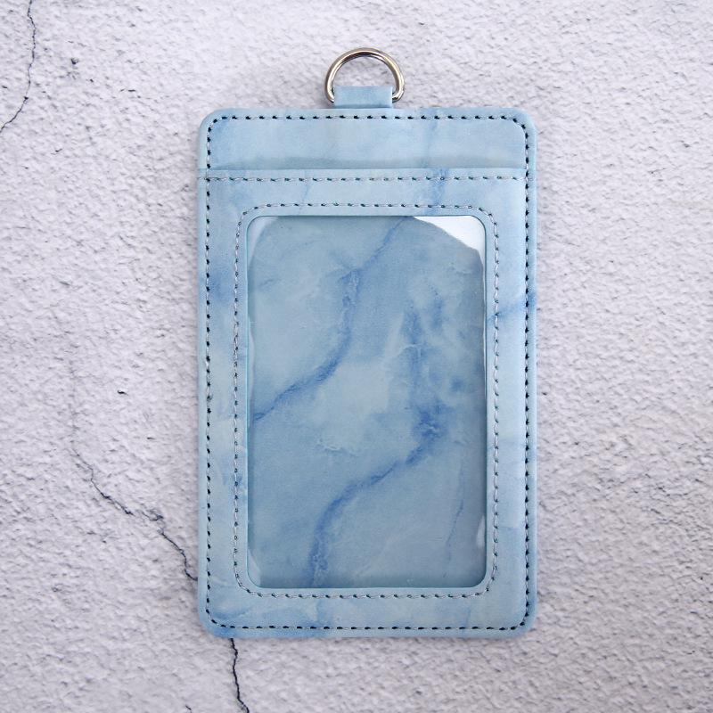 Jinbei Leather ID Card Badge Holder with Lanyard