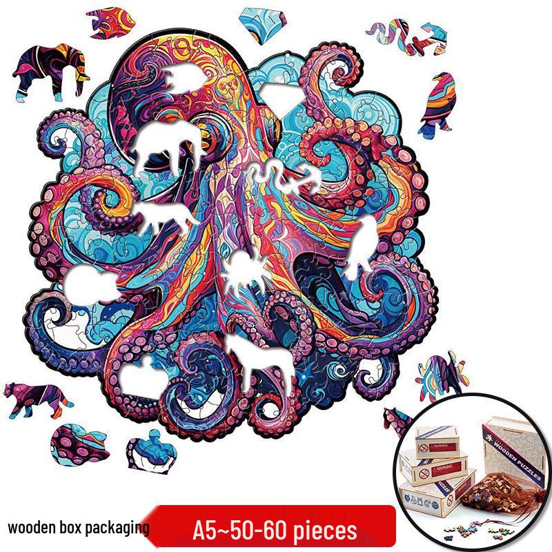 Irregular Animal Dog Penguin Wooden Puzzle in Stock