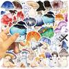 10/30/50PCS Cartoon Mushroom Ghost PVC Sticky Sticker Aesthetic DIY Stationery Decoration Scrapbooking School Supplies for Kids