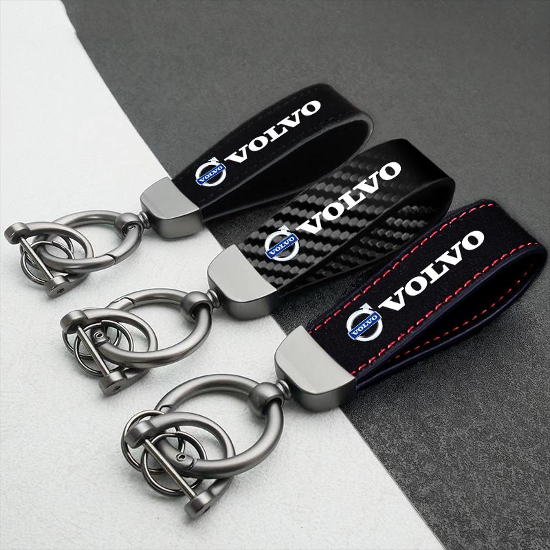 Titanium Alloy Car Badge Key Chain Auto Key Ring For Volvo XC90 V90 V60 XC60 V40 EC40 EX40 S80 S60 S90 C40 XC40 V70 XC70 C30 C70 FE3