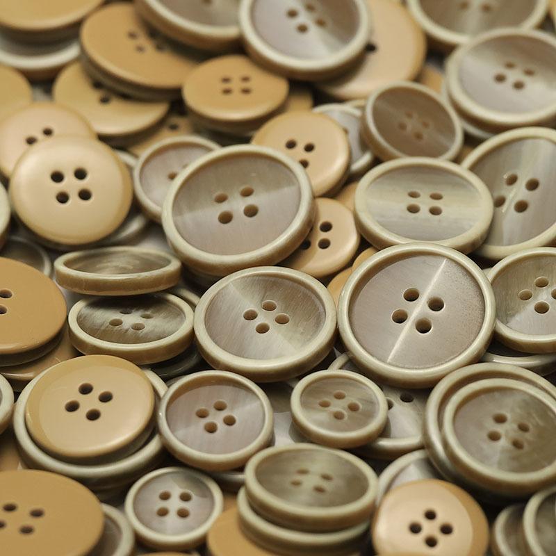 5Pcs Pleated Face, Thin Edge Resin Buttons, Suit Tweed Jacket, Double-Sided Nylon Fur Sweater, Trench Coat Buttons