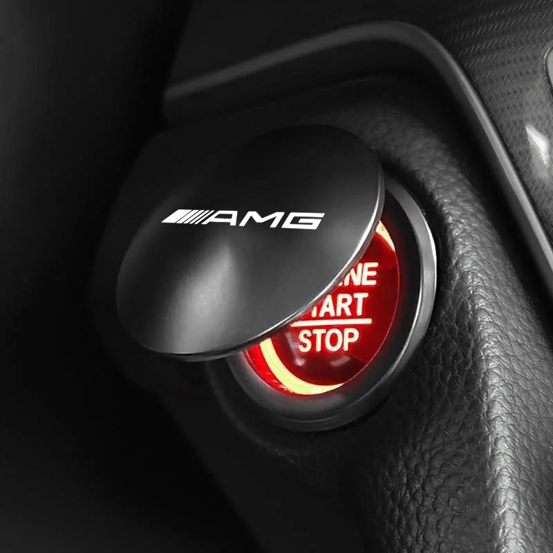 C200 E300 2026 Heiße Mode Auto Startknopf Abdeckung Ganzmetall Start Dekorative Abdeckung Für Mercedes Benz AMG W204 W205 W203 W211