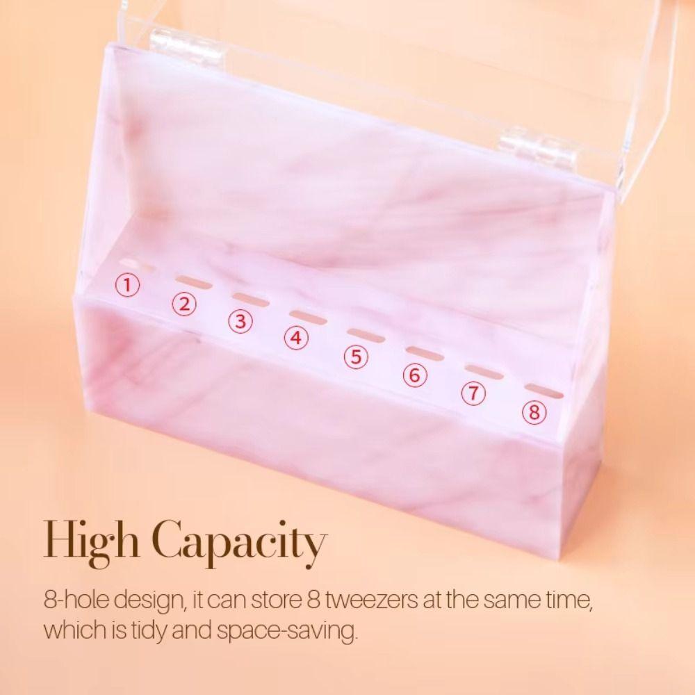 8 Holes Eyelash Extension Tweezers Rack Acrylic Tweezers Display Stand  Eyelash Display