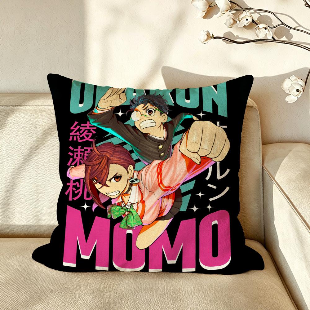 Anime DDandadan Cushion Cover Pillow Case Antidustmite Pillowcase Silky Short Plush Sofa Cushion Cover hot