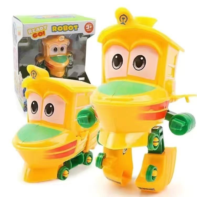 Children Cartoon Trains Deformation Robots Model Toys Plastics Train Action Figure Robot Car Anime Game Kids Gifts