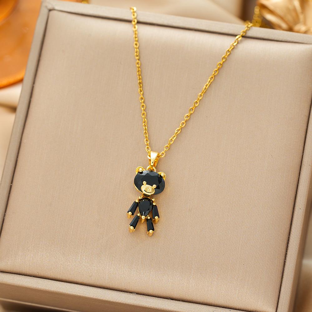 Titanium Steel Necklace For Women Elegant Simple Fashion Zircon Collarbone Chain Light Luxury Niche Jewelry