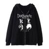 2022 Spot New Product Death Note Zipper Sweater Goth Trend Cardigan Hoodie Autumn and Winter Fleece Hoodie