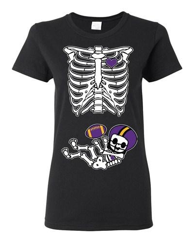 Baby Skeleton Minnesota Football Ladies DT T-Shirt Tee Unisex T-Shirt XXXXL