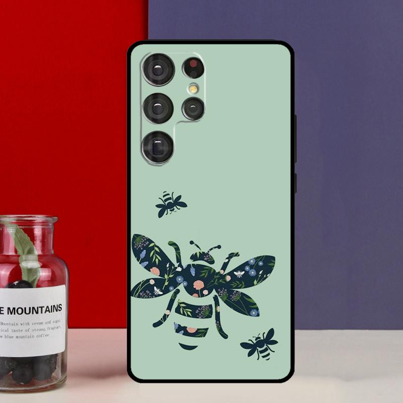 Bee Bumblebee Pattern Funda Case For Samsung Galaxy S25 Ultra S9 S10 S20 S21 FE S22 S23 Plus S24 Ultra Phone Cover