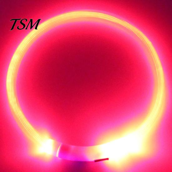 LED Dog Collar Rechargeable Luminous USB Charging Necklace Puppy Light Up for Outdoor Pet