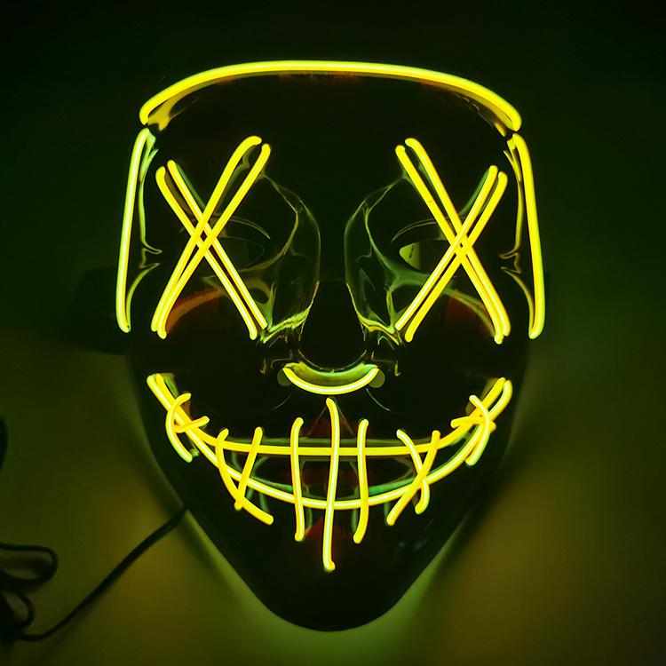 Black Luminous Halloween Mask for Party & Festival