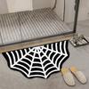 Halloween Floor Mat Gothic Ghost Skull Door Mat Spooky Unwelcome Bat Doormat for Front Door Entrance Kitchen Decoration