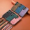 Crossbody Long Lanyard Strap Anti-Drop PU Leather Phone Case For Samsung S25 Ultra S24 Plus S23 A16 A06 A17 A07 Slim Fit Cover