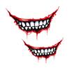 HAWILLOSCH 2 Sheets Bleeding Lips Stickers Vehicle Mouth Teeth Decoration Adhesive Car Mouth Decoration Vehicle Mouth Teeth Bike Helmet Decor