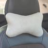2pcs Ergonomically designed memory cotton neck pillow -100% polyester soft flannel car headrest and seat cushion