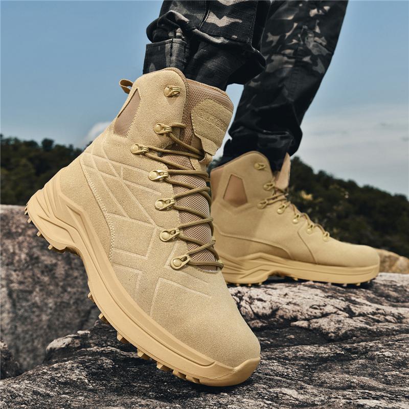New Men Tactical Boot Military Original Hunting Hiking Shoes Unisex Breathable Lace Up High-Top Boots Desert Army Climbing Shoes