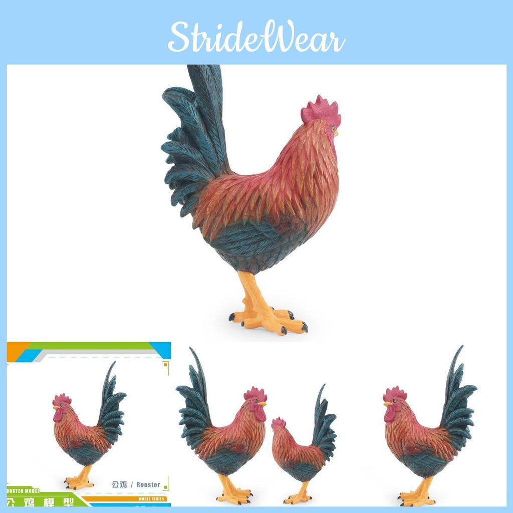 Lifelike Pvc Rooster Replicas Unique Farm Animal Decoration Perfect For Home Accents